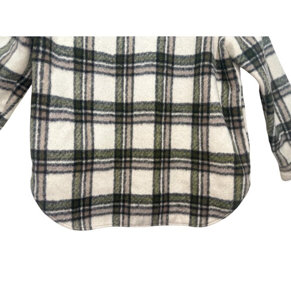 Blank NYC Flannel Plaid Shirt Jacket Shacket Medium Wool Trucker Outdoors Fall - Picture 14 of 16